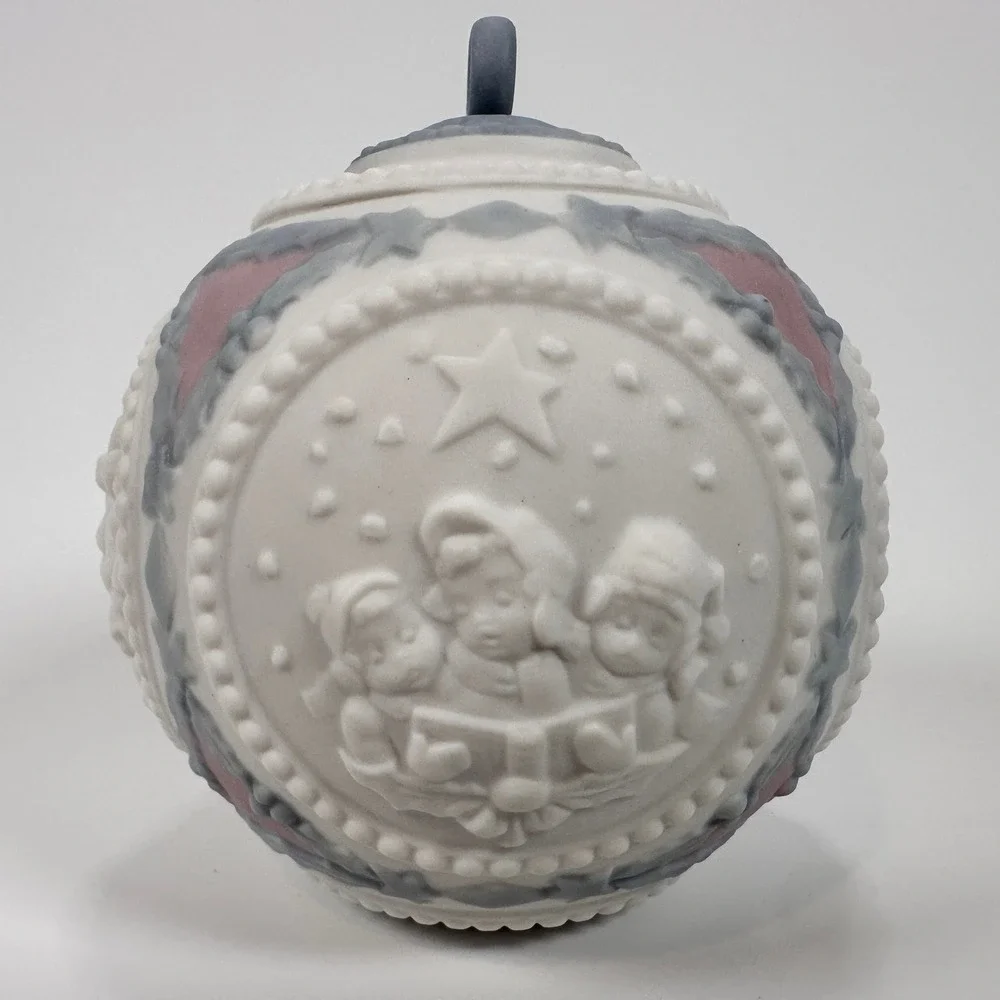 VTG Lladro 1990 Christmas Ornament 5730 Bola Navidad Mate Porcelain Santa w/ Box